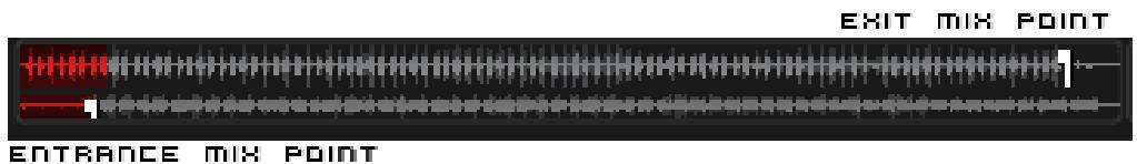 ATOMIX VIRTUAL DJ PROFFESSIONAL V6 - Deck Waveform Display - Mix Point Markers - 1