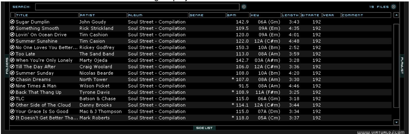 ATOMIX VIRTUAL DJ PROFFESSIONAL V6 - Displaying VirtualDJ data field columns - 3