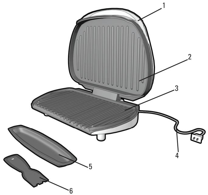 GEORGE FOREMAN GR50VOQ - El producto pueda variar ligeramente del que aparece ilustrado ahora. - 1