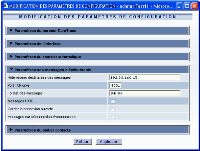 CAMTRACE V5.10.00 - Paramétrage à effectuer sur les CamTraces distants. - 1