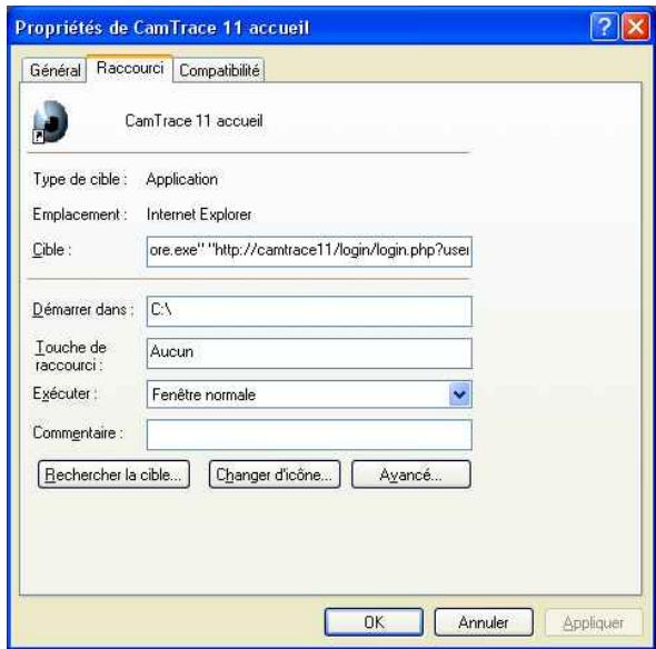 CAMTRACE V5.10.00 - CRÉATION D'UN RACCOURCI SUR LE BUREAU - 1