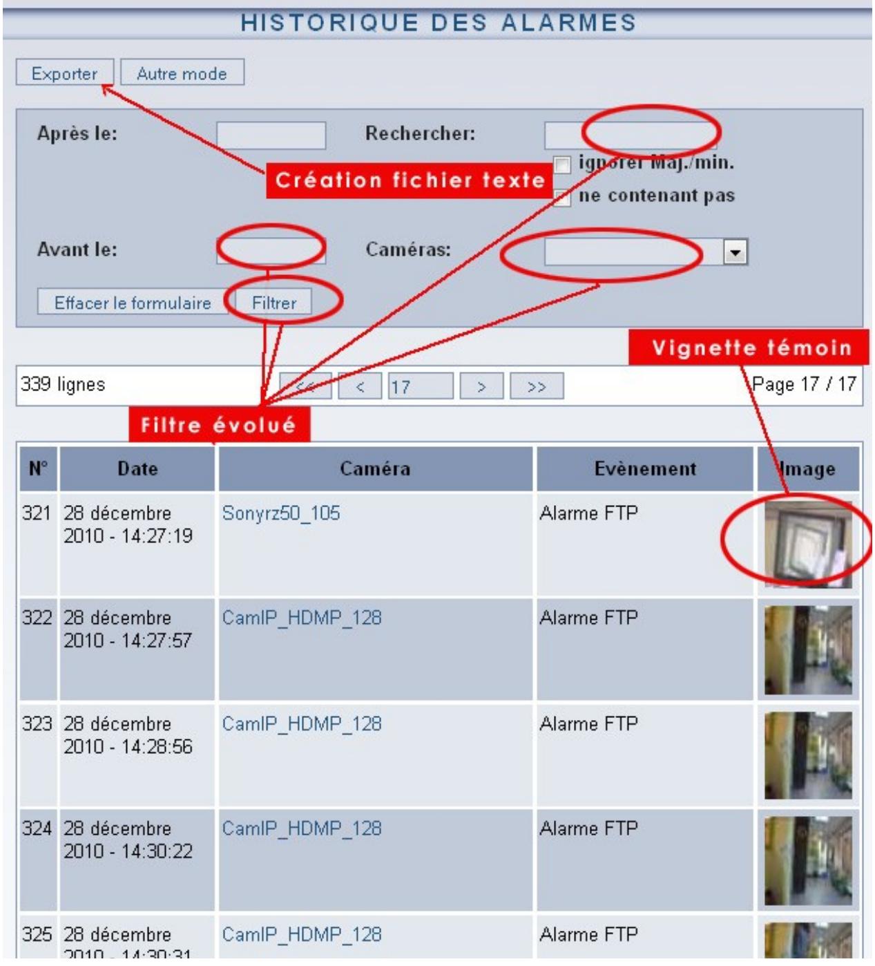 CAMTRACE V5.10.2 - Type de journaux - 1
