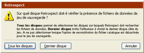 EMC RETROSPECT - Pour reconstituer un fichier catalogue de disque : - 1