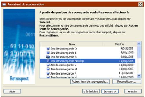 EMC RETROSPECT - Restauration depuis la sauvegarde - 1