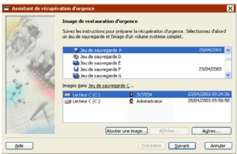 EMC RETROSPECT - Sélection de l'image - 1