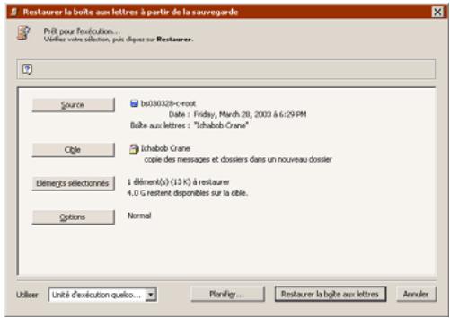 EMC RETROSPECT - Restauration d'une boîte aux lettres ou d'un dossier public - 4
