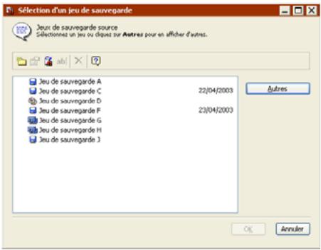 EMC RETROSPECT - Sélection des jours de sauvegarde à rechercher - 1