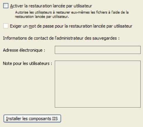EMC RETROSPECT - Préférences de restauration utilisateur - 1