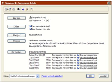 EMC RETROSPECT - Modification des paramètres du script de sauvegarde - 1