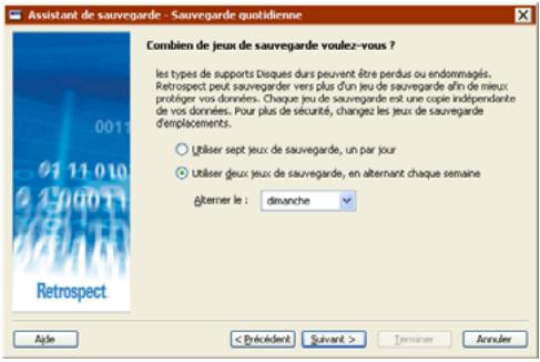 EMC RETROSPECT - Choix du nombre de produits de sauvegarde - 1