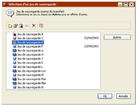 EMC RETROSPECT - Sélection des jours de sauvegarde source - 1