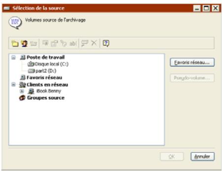 EMC RETROSPECT - Choix des volumes source - 1