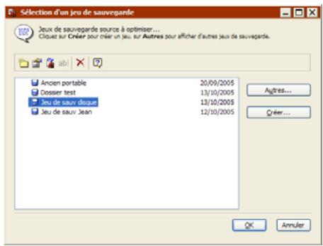 EMC RETROSPECT - Sélection de la source pour l'optimisation - 1