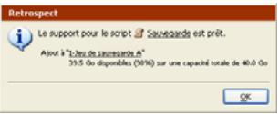 EMC RETROSPECT - Pour tester un script : - 3