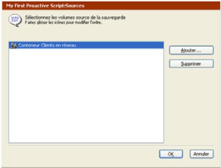 EMC RETROSPECT - Définition des sources pour proactive backup - 2