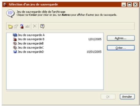 EMC RETROSPECT - Choix du jeu de sauvegarde - 1