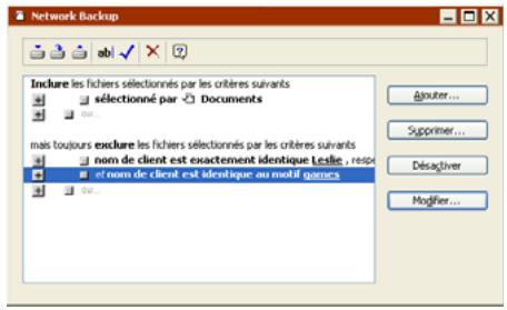 EMC RETROSPECT - Filtre de sauvegarde réseau - 1