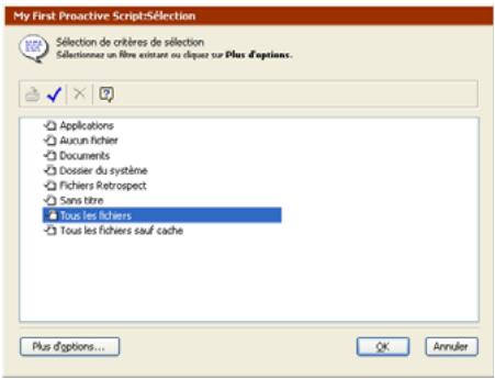 EMC RETROSPECT - Sélection des fichiers pour proactive backup - 1