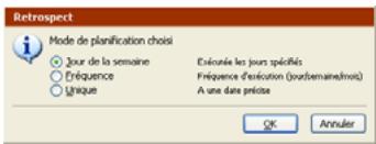EMC RETROSPECT - Pour planifier un script : - 2
