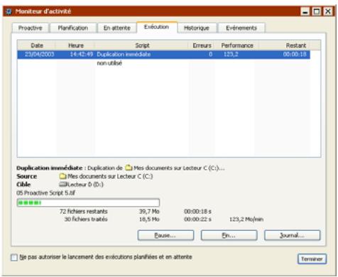 EMC RETROSPECT - Suivi de la duplication - 1