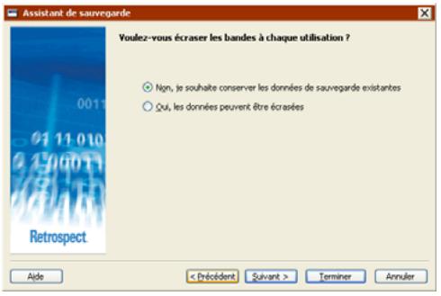 EMC RETROSPECT - Options de recyclage des sauvegardes sur lecteur de bande - 1