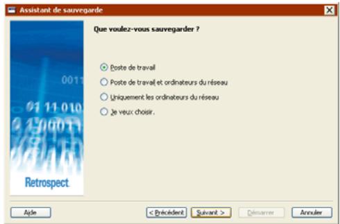 EMC RETROSPECT - Choix du contenu de la sauvegarde - 1