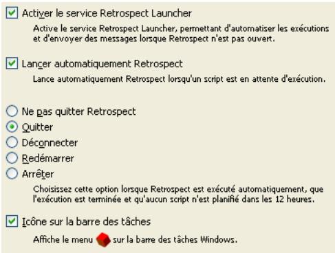 EMC RETROSPECT - Préférences de démarrage - 1