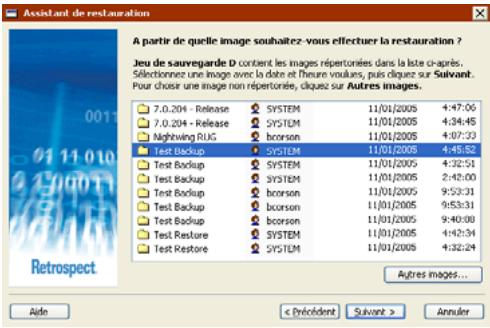 EMC RETROSPECT - Restauration depuis la sauvegarde - 2