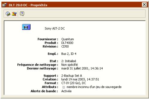 EMC RETROSPECT - Pour activer/désactiver l'alerte de bande : - 1