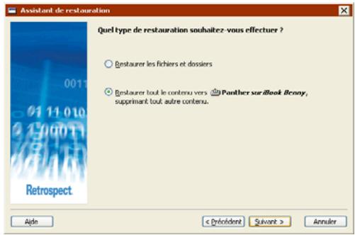 EMC RETROSPECT - Restauration des fichiers - 3