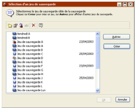 EMC RETROSPECT - Cliquez sur le bouton cibles. - 1