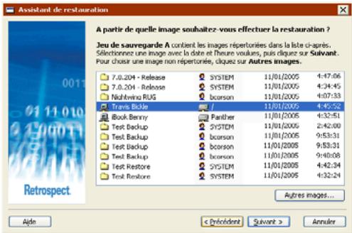 EMC RETROSPECT - Restauration des fichiers - 2