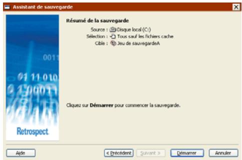 EMC RETROSPECT - Vérification des paramètres de sauvegarde - 1