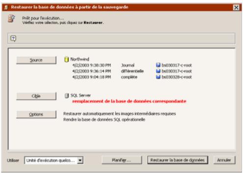 EMC RETROSPECT - Restauration d'une base de données SQL - 4