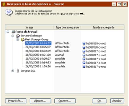 EMC RETROSPECT - Restauration d'un groupe de stockage ou d'une base de données exchange - 2