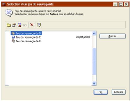 EMC RETROSPECT - Sélection de la source de transfert entre yeux de sauvegarde - 1