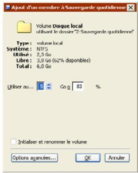 EMC RETROSPECT - Pour ajouter des disques en tant que membres : - 2