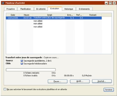 EMC RETROSPECT - Exécution du transfert d'images - 1