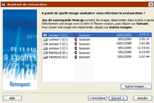 EMC RETROSPECT - Restauration depuis la sauvegarde - 2