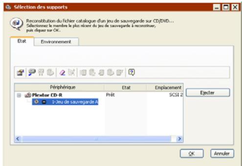 EMC RETROSPECT - Pour reconstituer un fichier catalogue de bandes ou de cd/dvd : - 1
