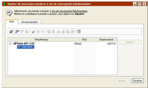 EMC RETROSPECT - Pour ajouter des bandes en tant que membres : - 1