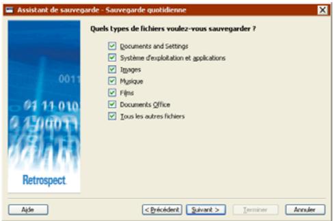 EMC RETROSPECT - Sélection de lecteurs et de dossiers spécifiques - 2