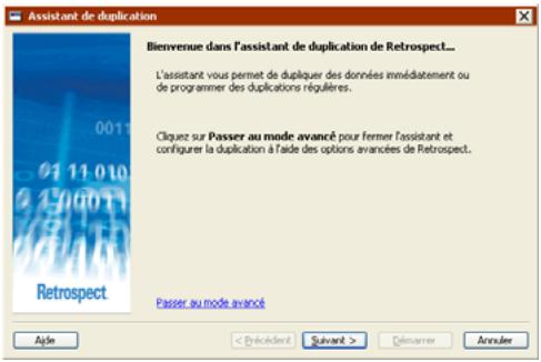 EMC RETROSPECT - Écran de bienvenue - 1