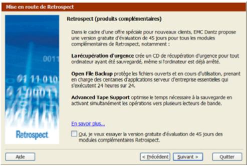 EMC RETROSPECT - Assistant de mise en route - 5
