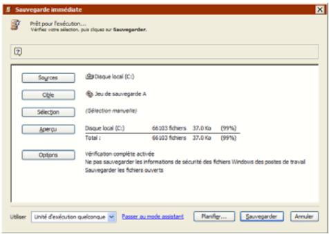 EMC RETROSPECT - Sélection de fichiers manuelle - 1