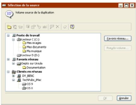 EMC RETROSPECT - Cliquez sur le bouton source. - 1