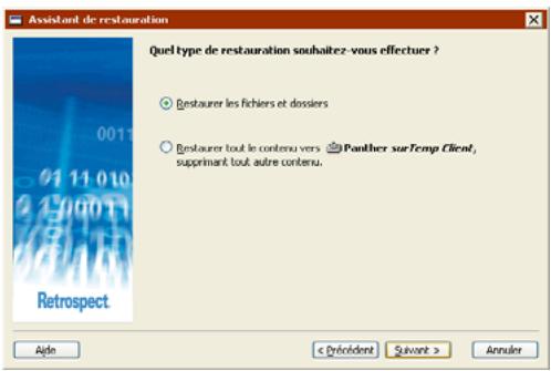 EMC RETROSPECT - Restauration des fichiers - 4