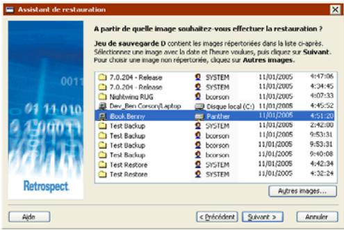 EMC RETROSPECT - Restauration des fichiers - 2