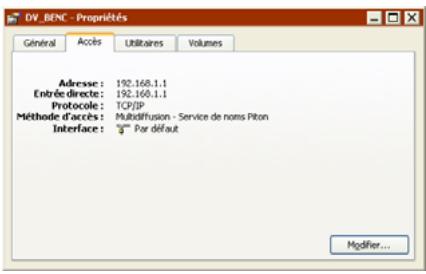 EMC RETROSPECT - Onglet accès - 1