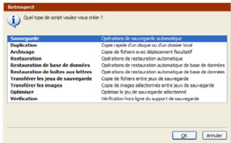 EMC RETROSPECT - Création d'un script de sauvegarde en mode assistant - 2